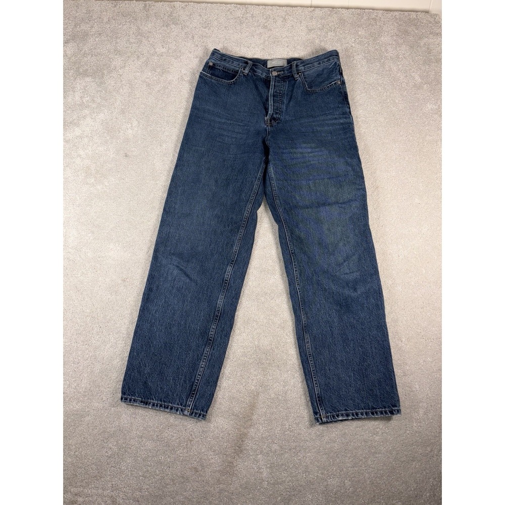 Everlane Jeans Womens 29 Long 90s Way High Button Fly Organic Cotton Medium Wash